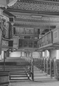 Kirche, Blick zur Orgel, Foto: Ernst Witt, Hannover, 1951