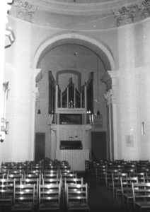 Kirche, Blick zur Orgel, vermutlich 1976