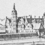Burg, Grafik nach dem Kupferstich von Merian, 1654