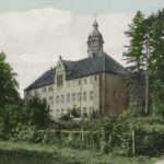Burg, Hauptgebäude, Außenansicht, Rückansicht, Postkarte, Foto: E. H. Gattermann, um 1900