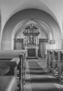 Kirche, Blick zum Altar, Foto: Ernst Witt, Hannover, 1958