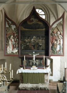 Altaraufsatz, Foto: P. Greve, Jöllenbeck, nach 1962