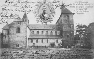 Kirche, Ansicht von Norden, um 1906, Postkarte