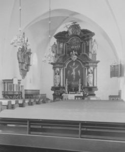 Kirche, Blick zum Altar, Foto: Ernst Witt, Hannover, 1957