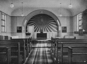 Kirche, Blick zum Altar, um 1948