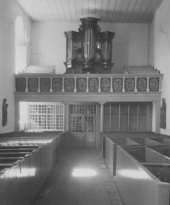Kirche, Blick zur Orgel, Foto: Ernst Witt, Hannover, 1954