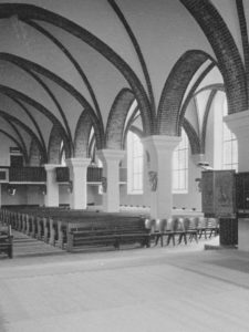 Neue Kirche, Blick nach Westen, Foto: Ernst Witt, Hannover, Juli 1961