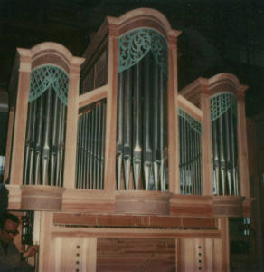 Neue Orgel von Alfred Führer (Wilhelmshaven) im Bau, 1979