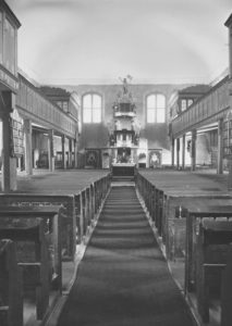 Kirche, Blick zum Altar, Foto: Ernst Witt, Hannover, März 1957