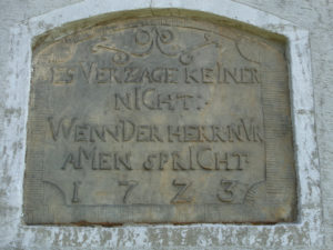 Kirche Hagen Neustadt a Rbge, Inschrift