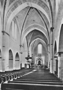 Kirche, Blick zum Altar, vor 1963, bzw. vor 1956