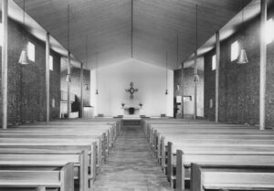 Kirche, Blick zum Altar, nach 1957, vor 1966