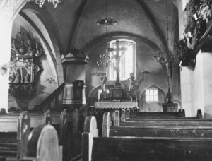 Kirche, Blick zum Altar, vor 1956
