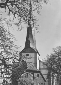 Kirche, Ansicht von Südwesten, 1958