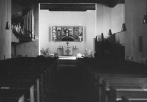 Neue Kirche, Blick zum Altar, um 1960