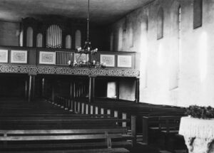 Neue Kirche, Blick zur Orgel, vor 1957