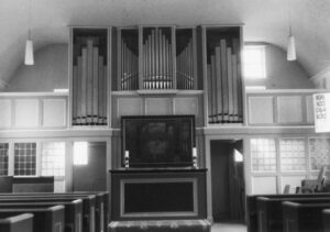 Kapelle, Blick zum Altar und zur Orgel, nach 1973