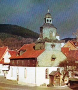 Kirche, Ansicht von Nordwesten, um 1980