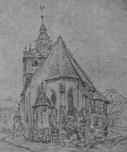 Aegidienkirche, Ansicht von Südosten, 1830