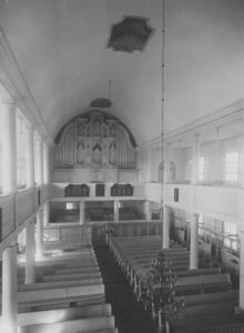 Kirche, Blick zur Orgel, 1951