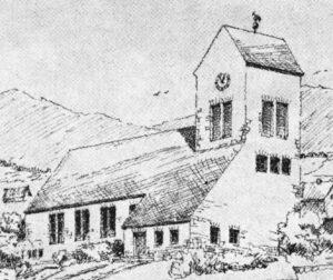 Kapelle, Außenansicht, Zeichnung