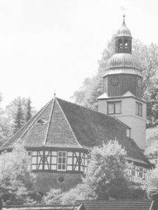 Neue Kirche, Außenansicht, um 1980