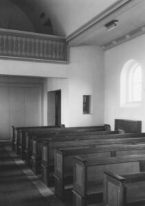 Kirche, Blick zur Westempore, Foto: Ernst Witt, Hannover, 1955