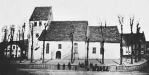 Alte Kirche, Ansicht von Südosten, vor 1880