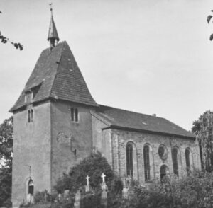 Kirche, Ansicht von Südwesten, vor 1968