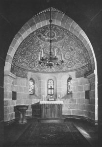Elisabethkapelle bzw. Sakristei, Blick zum Altar, wohl 1927