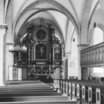 Kirche, Blick zum Altar, Foto: Ernst Witt, Hannover, 1967