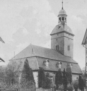 Kirche, Ansicht von Nordosten, Postkarte, um 1948