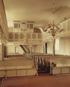 Kirche, Blick zur Orgel, Foto: Ernst Witt, Hannover, Mai 1955