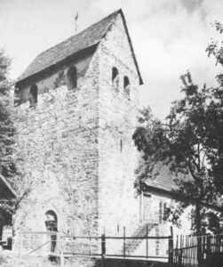 Kirche, Ansicht von Südwesten, Teilansicht, 1936