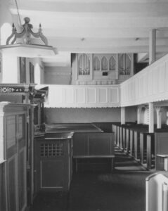 Kirche, Blick zur Orgel, Foto: Ernst Witt, Hannover, Mai 1955