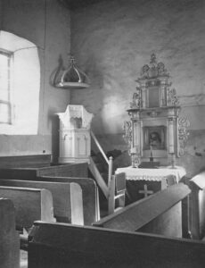 Kapelle, Blick zum Altar, Foto: Ernst Witt, Hannover, Juli 1951