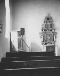 Kapelle, Blick zum Altar, Foto: Ernst Witt, Hannover, September 1956
