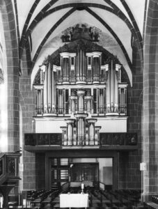 Kirche, Blick zur Orgel, nach 1976 bzw. nach 1977