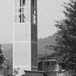 Kirche, Ansicht von Südosten, Teilansicht, 1954