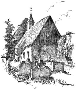 Kapelle, Außenansicht, Zeichnung, 1946