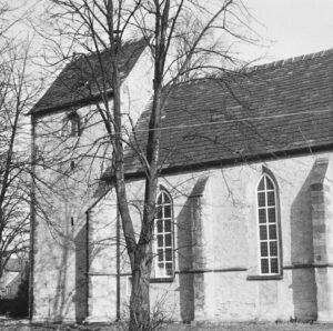 Kirche, Ansicht von Südosten, Teilansicht, 1961