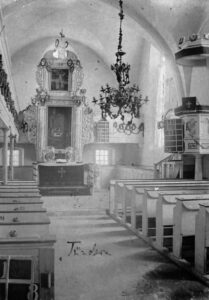 Kirche, Blick zum Altar, vor 1958