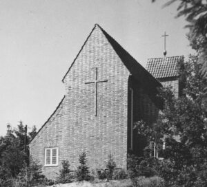 Kapelle Agathenburg, Außenansicht, Foto: Ernst Witt, Hannover, 1953