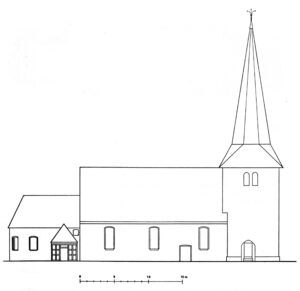Kirche, Aufriss, Ansicht von Norden, 1900