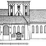 Kirche, Ansicht von Norden, 1946, Grafik
