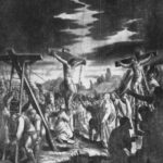 Flügelaltar, Mittelteil: „Kreuzigung Christi“, vor 1956