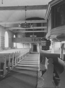 Kirche, Blick zur Orgel, Foto: Ernst Witt, Hannover, Juli 1952