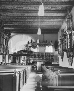 Kirche, Blick zum Altar, Foto: Ernst Witt, Hannover, 1959