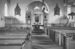 Kirche, Blick zum Altar, vor 1954
