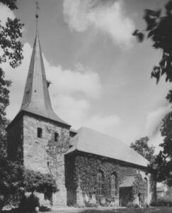 Kirche, Ansicht von Südwesten, Foto: Foto-Kachmann, Harsefeld, 1959